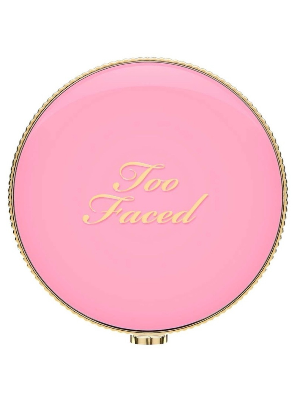 Too Faced Pink Compact Powder with Gold Logo